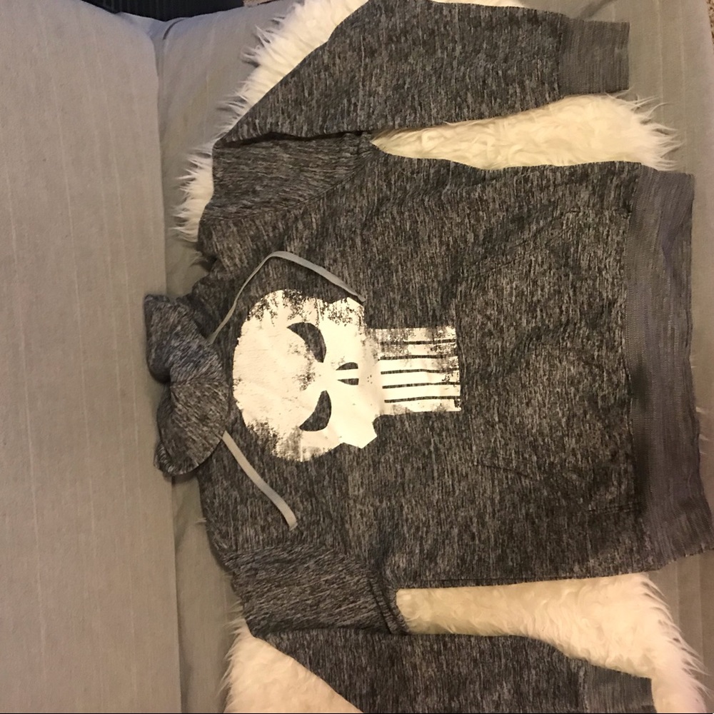 Grey Punisher Hoodie